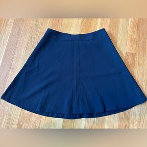 LOFT Black “Skater” flowy Skirt with zipper back